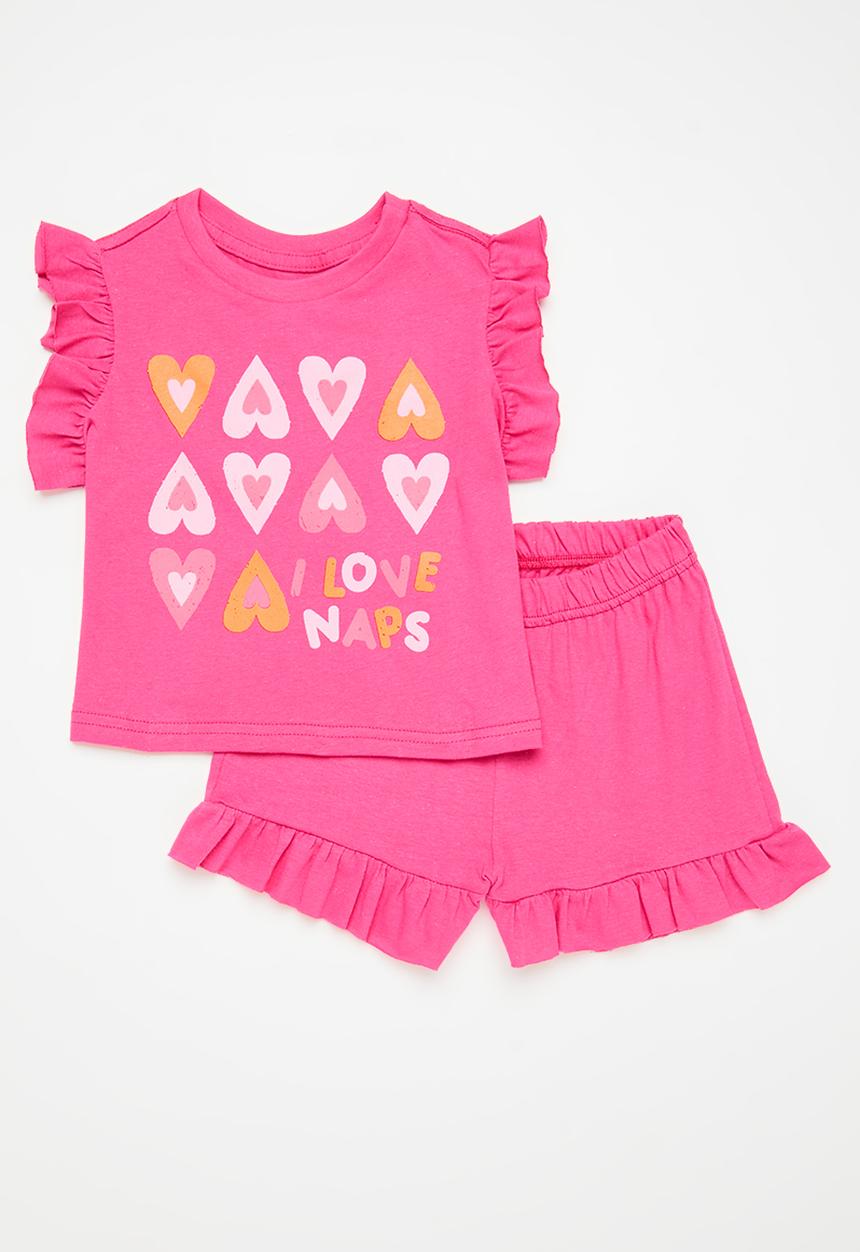 Pop Candy - Printed pj set - cerise