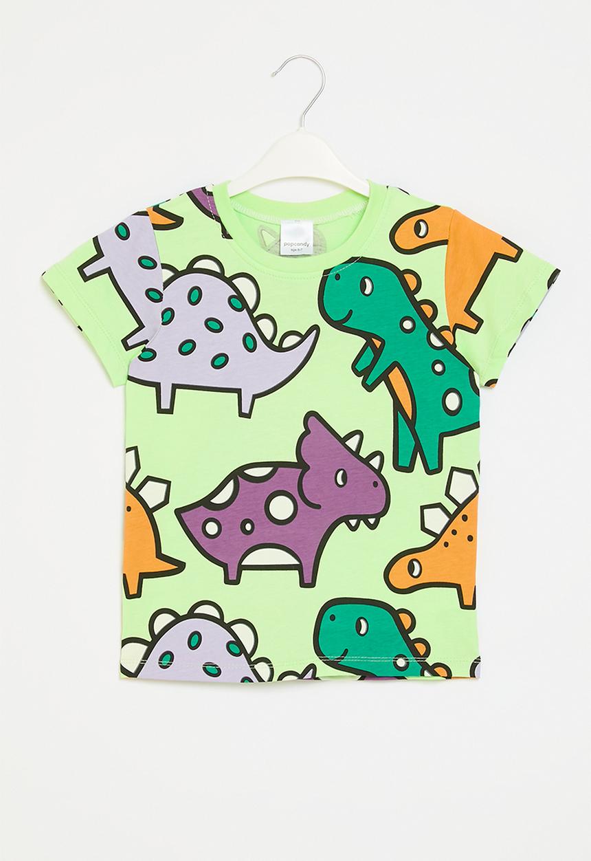 Pop Candy - Dino print tee - green 