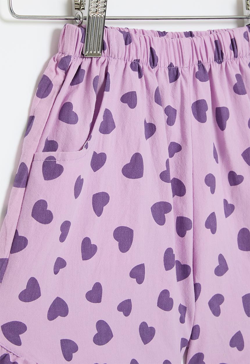 Pop Candy - Heart print shorts - purple 