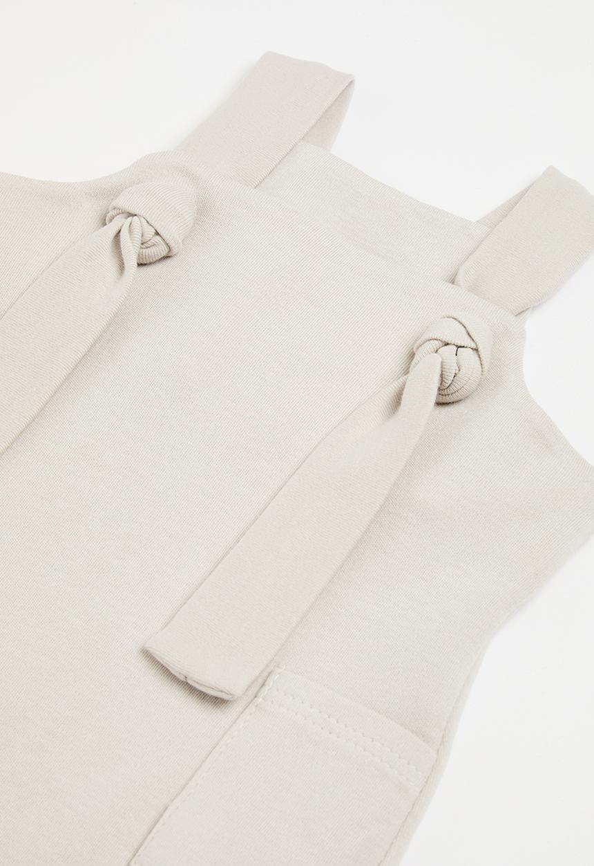 Little Lumps - Knotty dungarees - stone