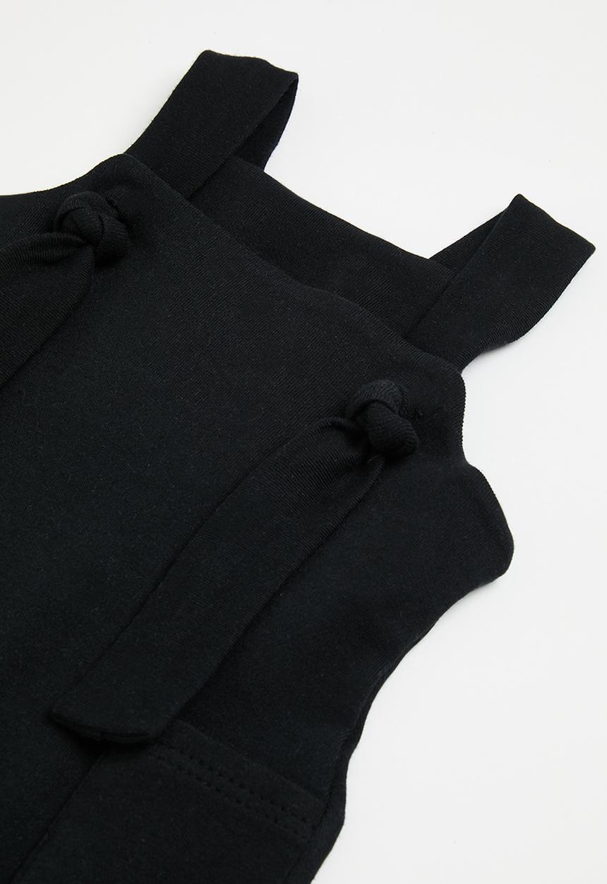 Little Lumps - Knotty dungarees - black