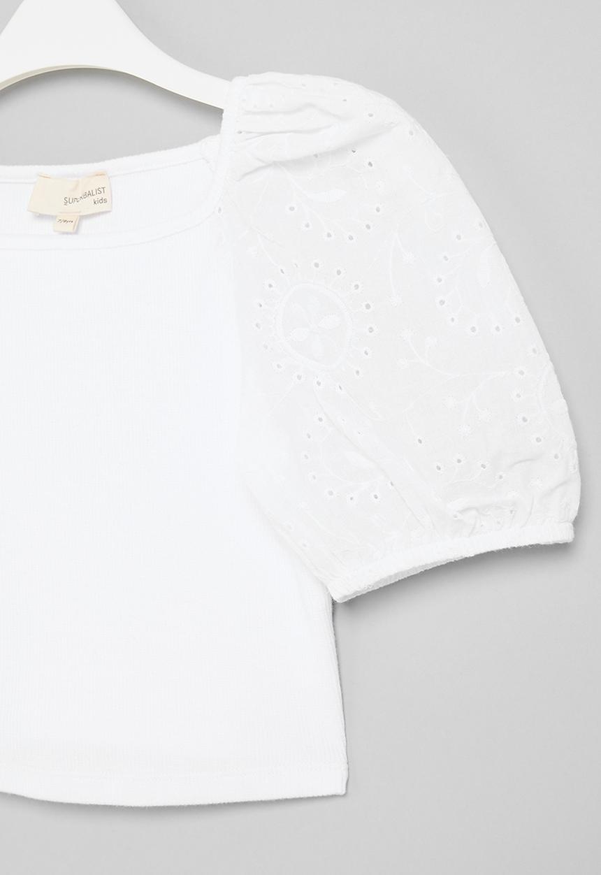 Superbalist - Puff sleeved top - white
