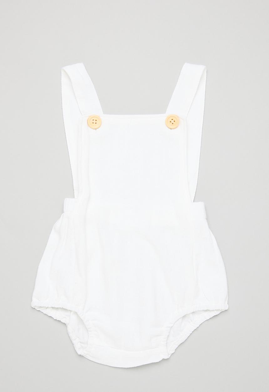 Pop Candy - Pinafore romper - white