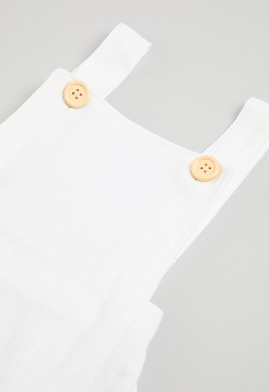 Pop Candy - Pinafore romper - white