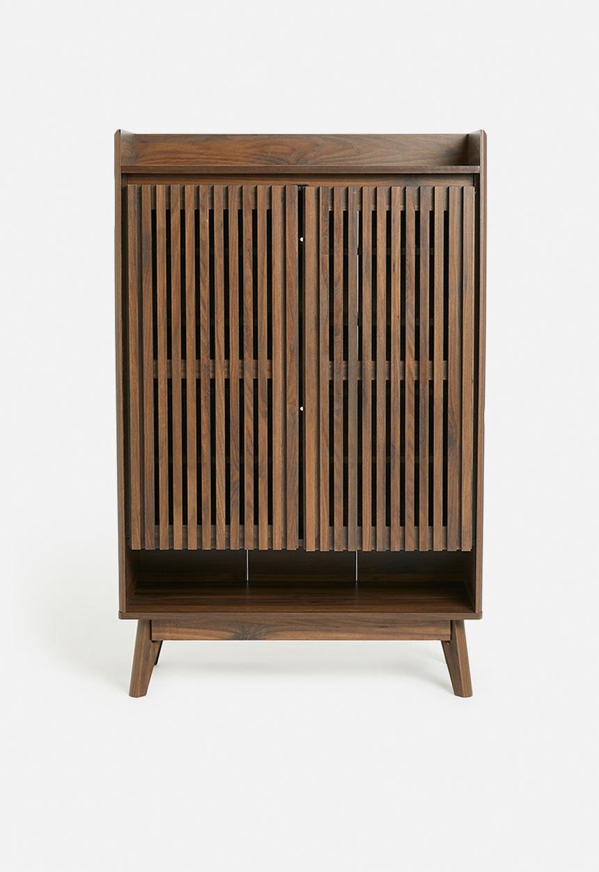 Sixth Floor - Slatted side board - brown