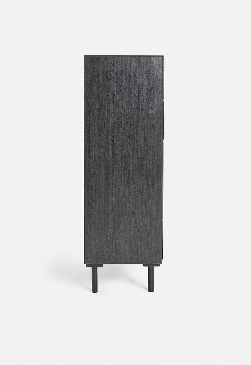 Sixth Floor - Jameson 5 drawers - black