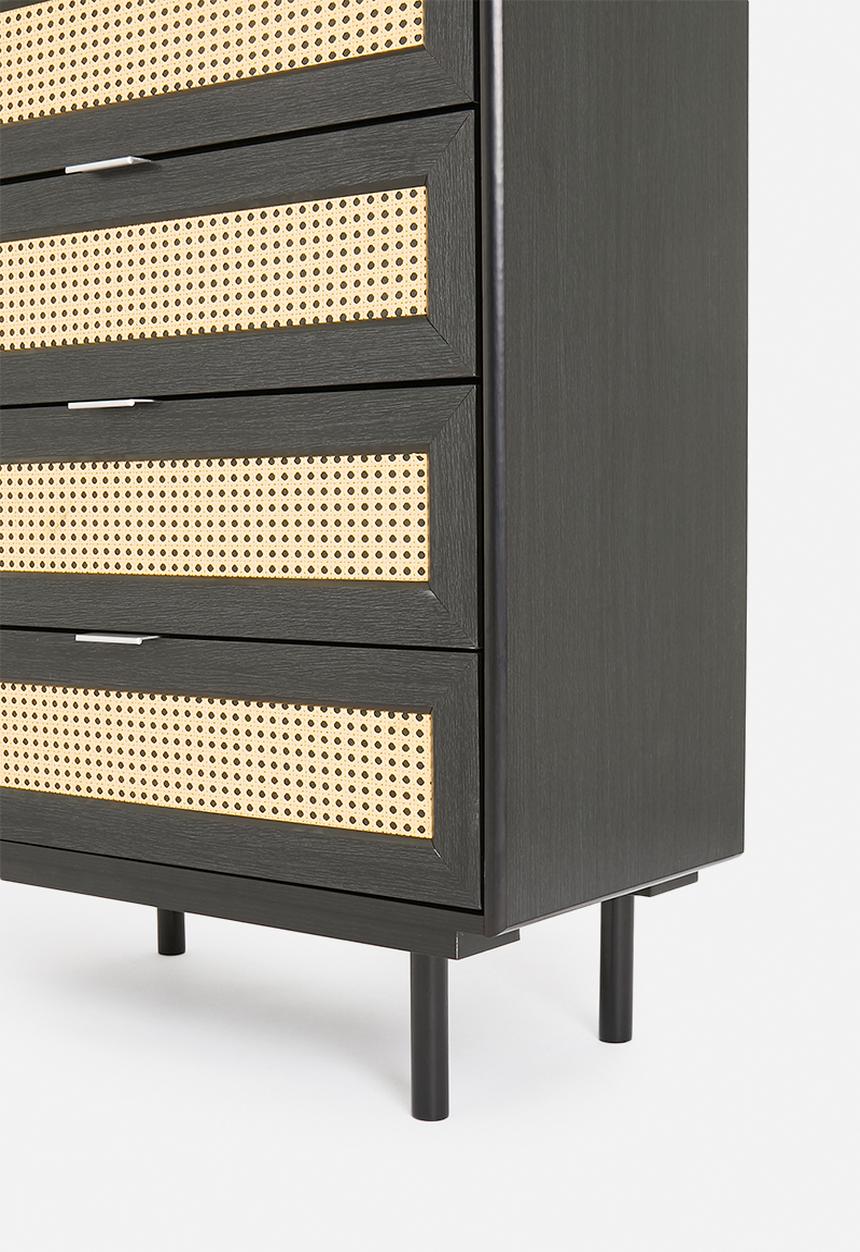 Sixth Floor - Jameson 5 drawers - black