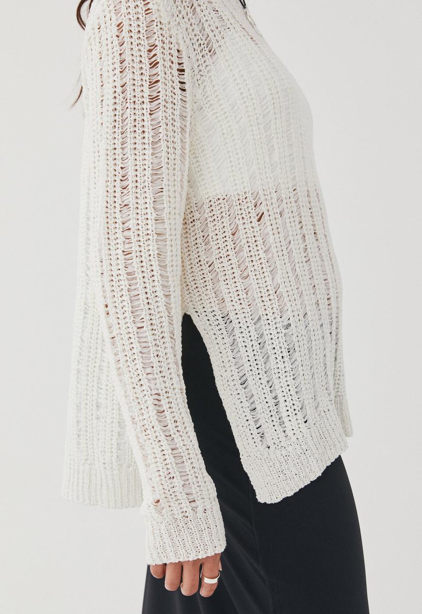 Supré  - Talulla ladder knit jumper - winter white 