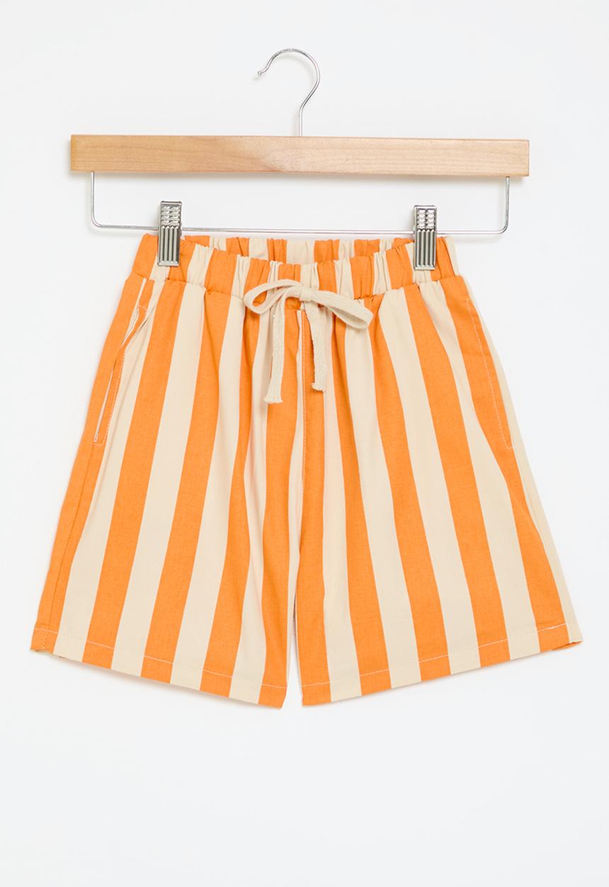 Pop Candy - Stripe shorts - orange