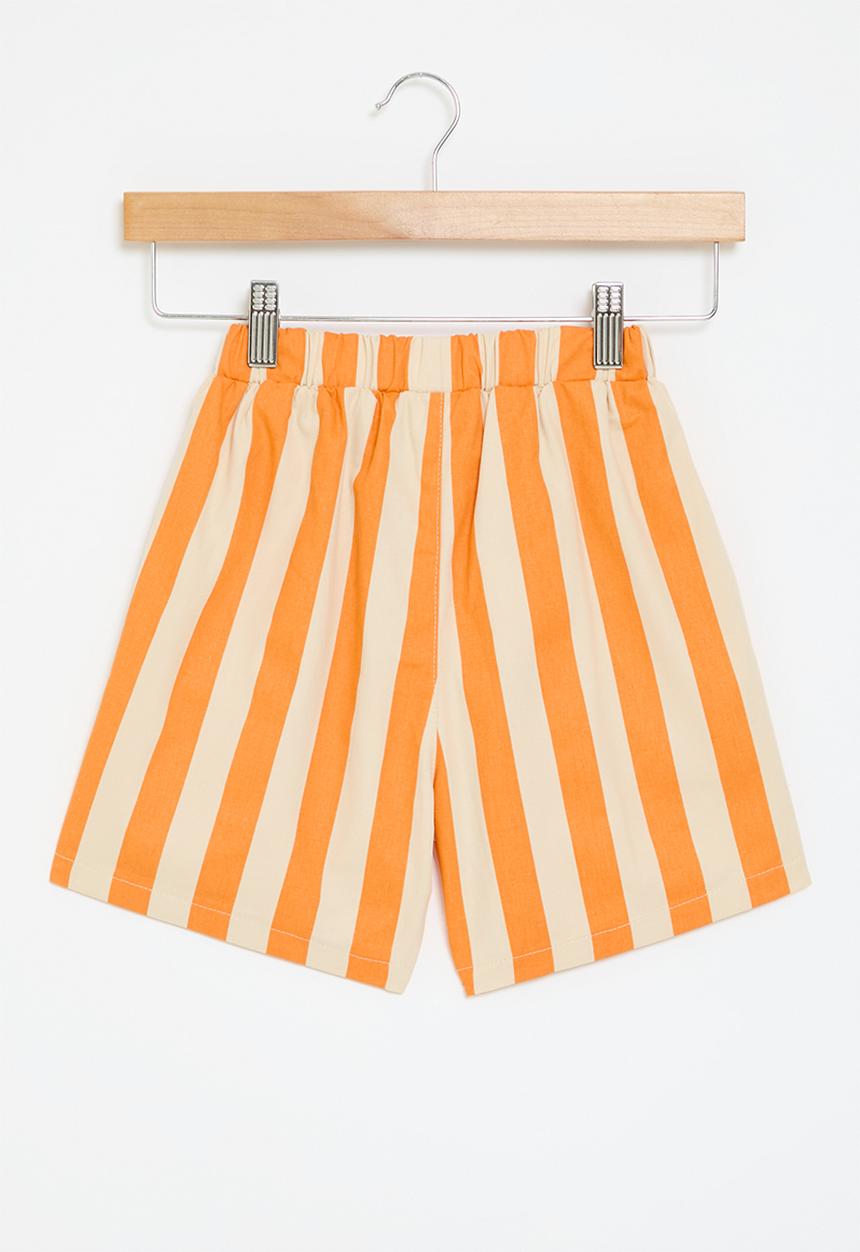 Pop Candy - Stripe shorts - orange