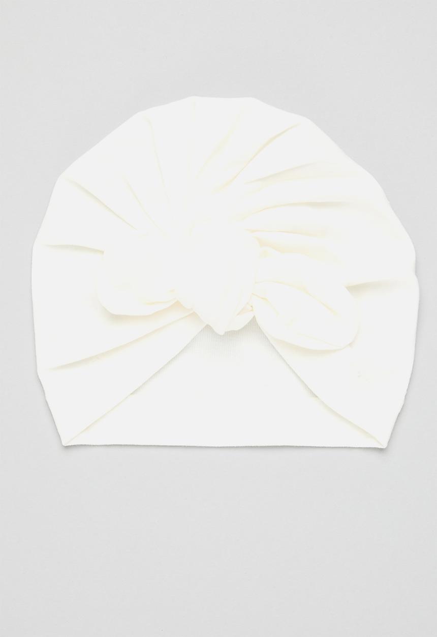 Pop Candy - Baby bowknot turban - white