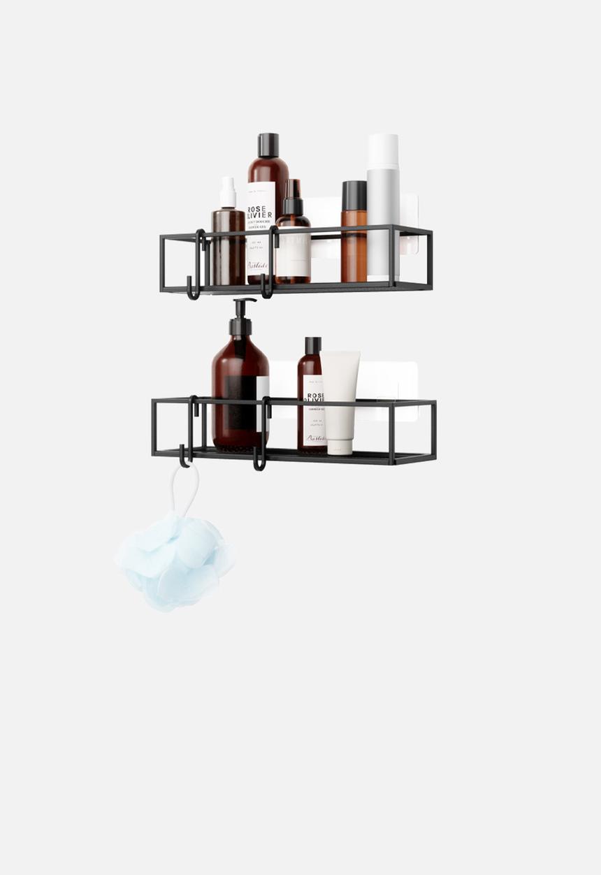 Umbra - Umbra cubiko shower bins set of 2 - black
