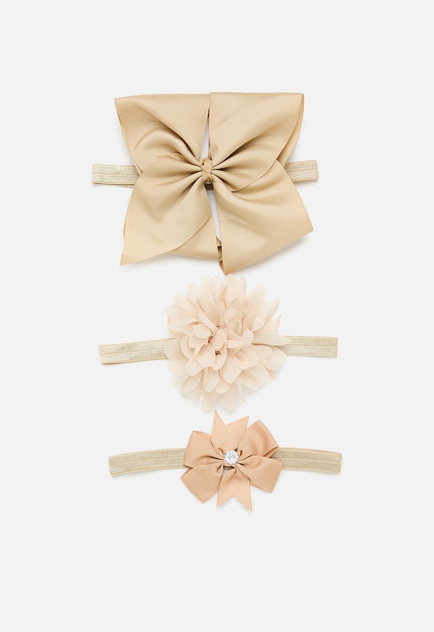 Pop Candy - 3 Pack bowknot headbands - brown