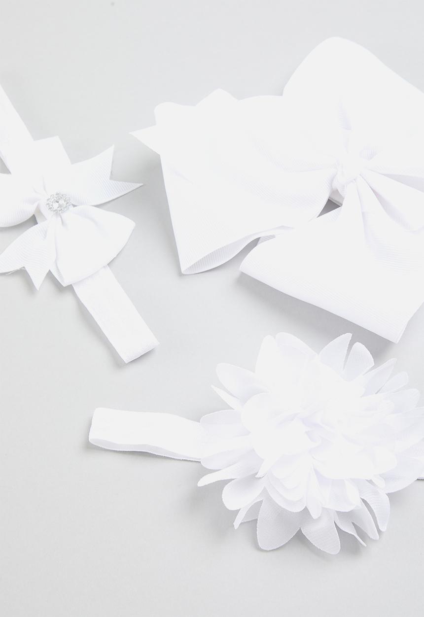 Pop Candy - Girls 3 pack bowknot heandbands - white