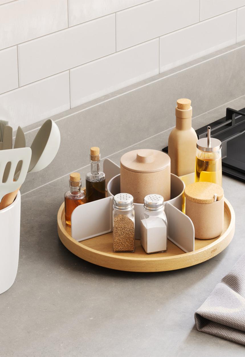 Umbra - Bellwood lazy susan divider - white & natural