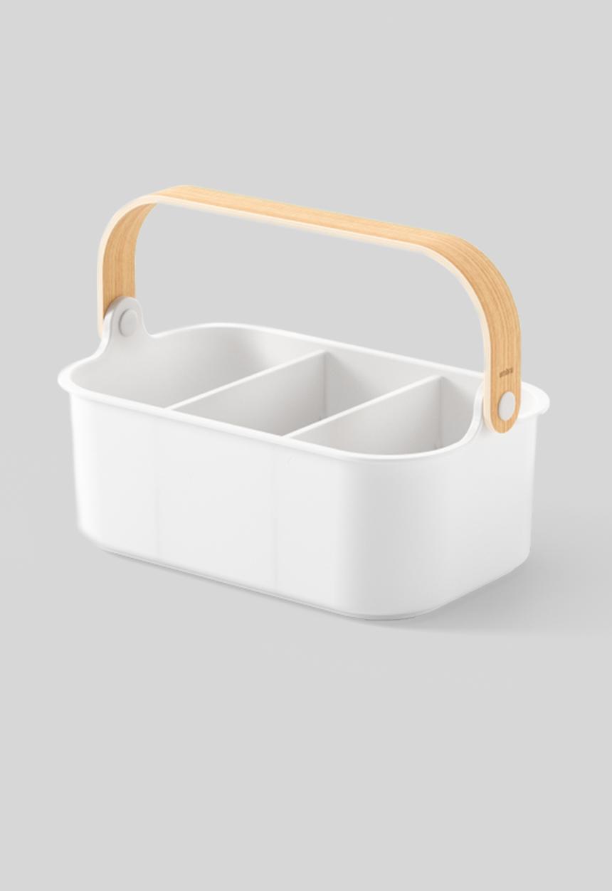 Umbra - Umbra bellwood stackable bins (28cm) - white & natural