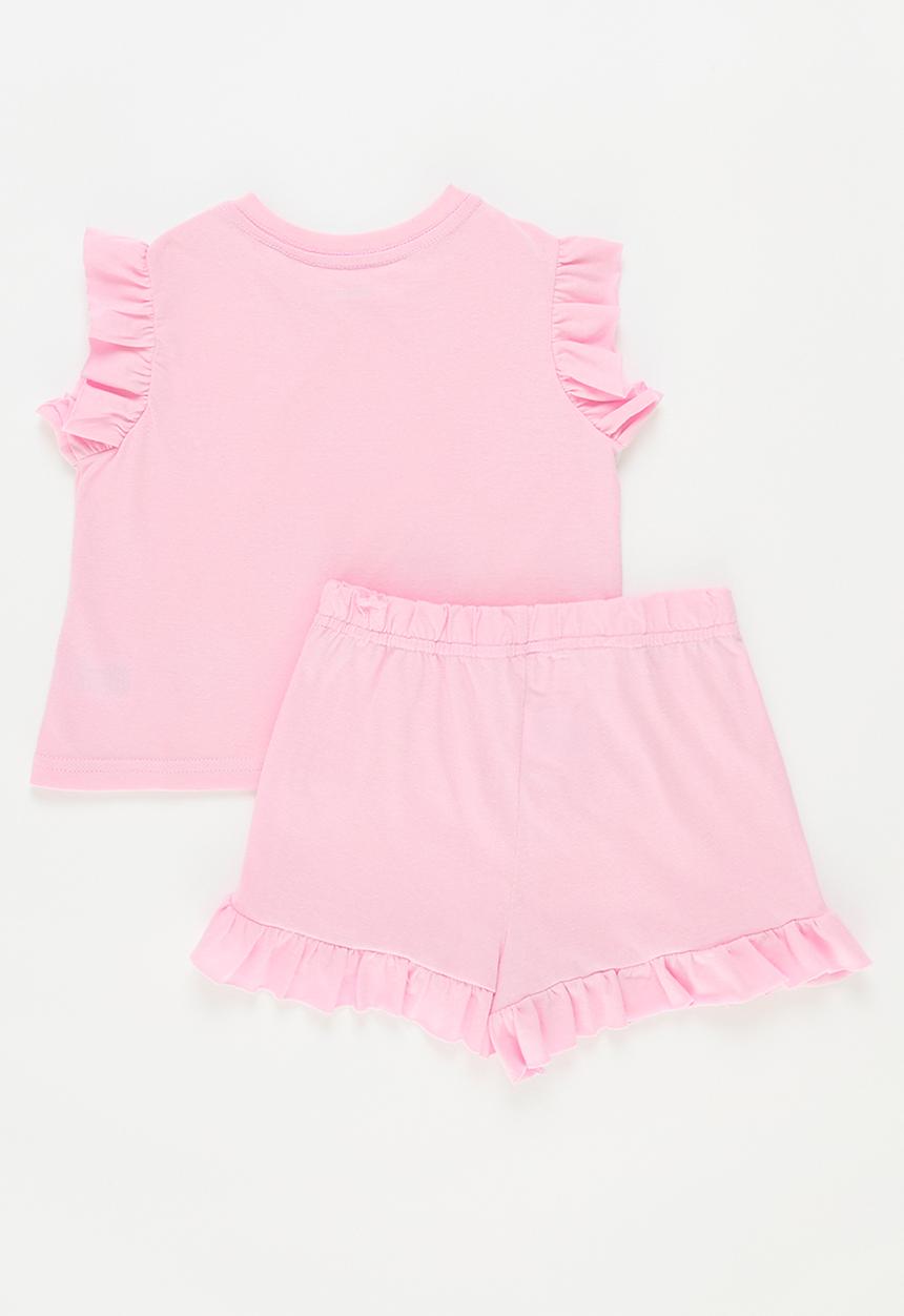Pop Candy - Printed pj set - pink & white