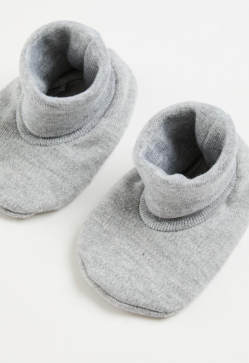 Little Lumps - Shoes ribbed - grey