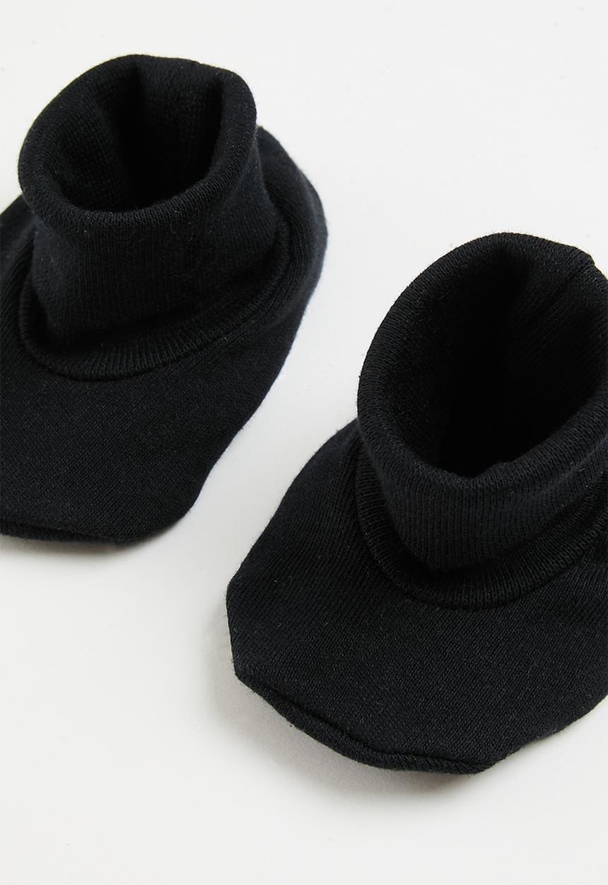 Little Lumps - Shoes ribbed - black