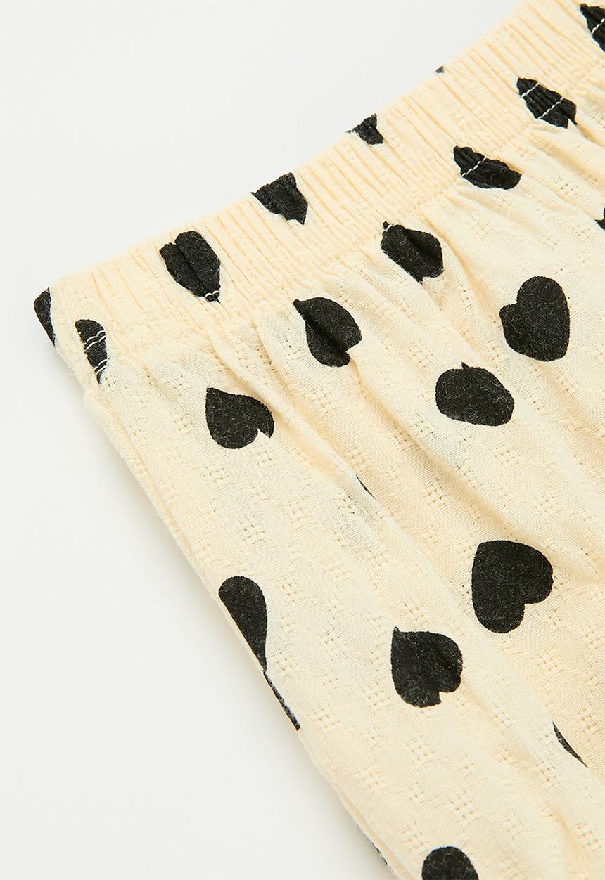 Pop Candy - Polka dot cami and bloomer set - ecru and black