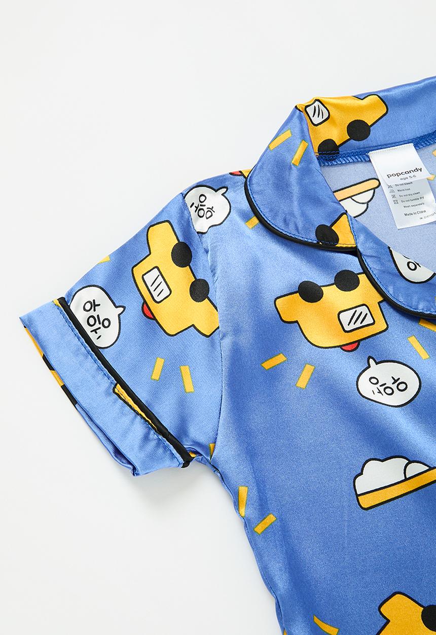 Pop Candy - Contrast piping pj's - blue multi
