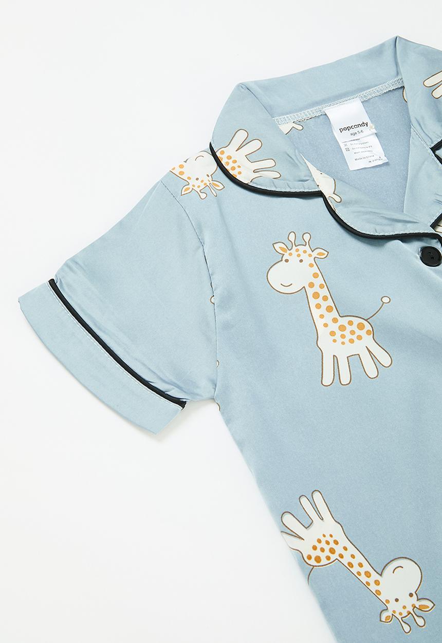 Pop Candy -  Contrast piping pj's - blue