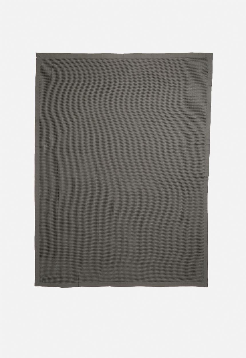 Hertex Haus - Honeycomb turkish cotton throw - onyx