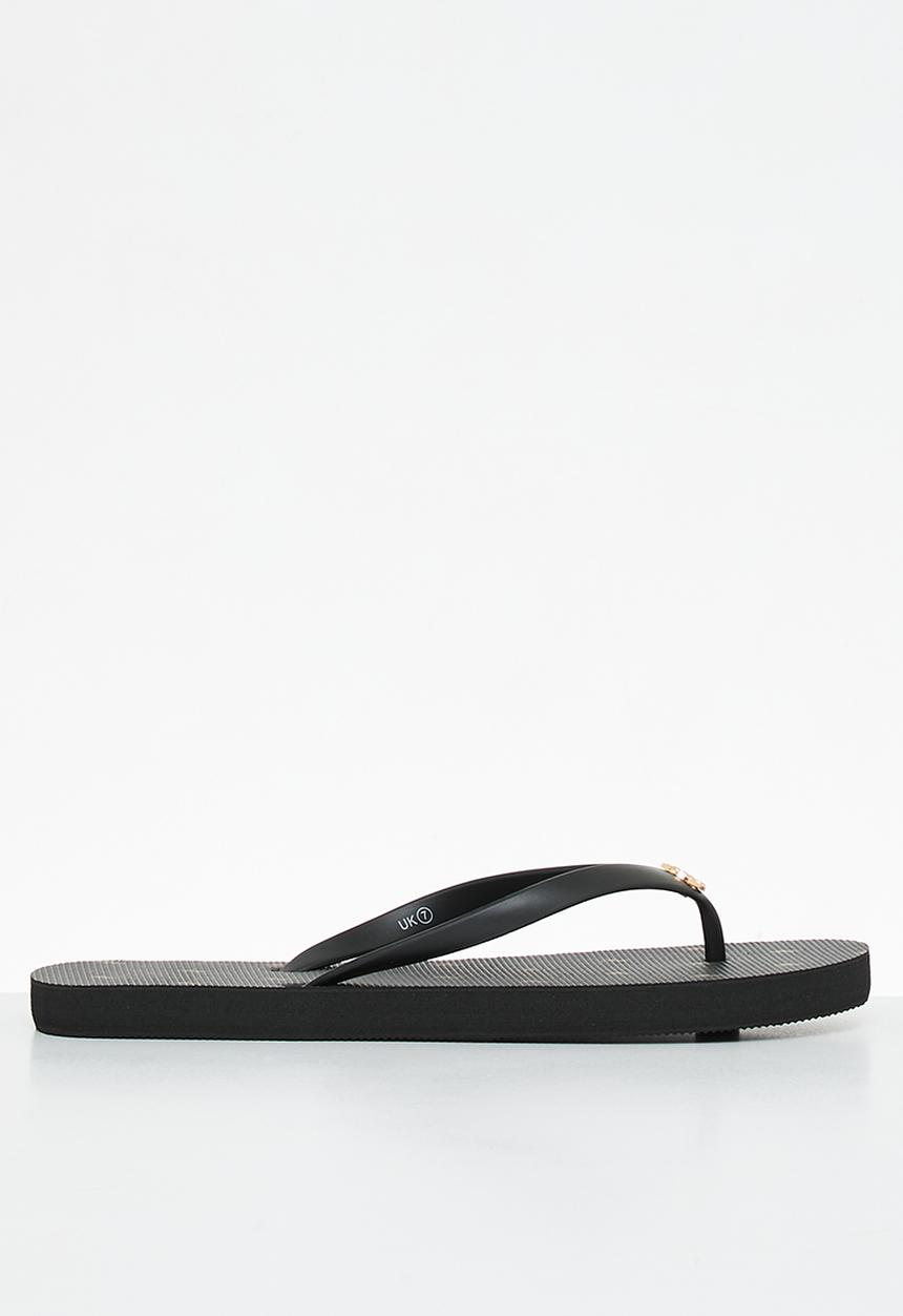 POLO - Monogram flip flop - black