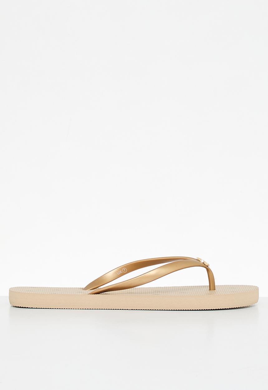 POLO - Monogram flip flop - gold