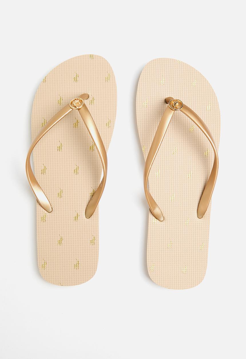 POLO - Monogram flip flop - gold