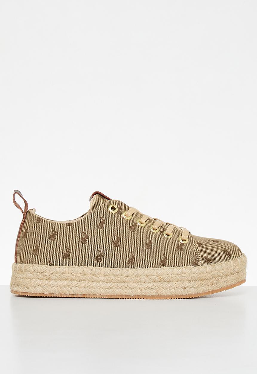 POLO - Espadrille lace up - stone