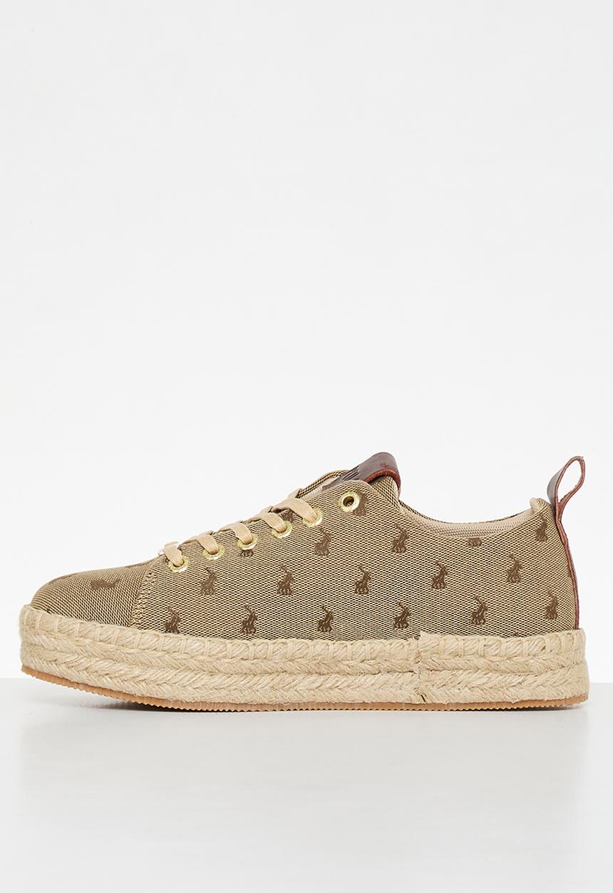 POLO - Espadrille lace up - stone
