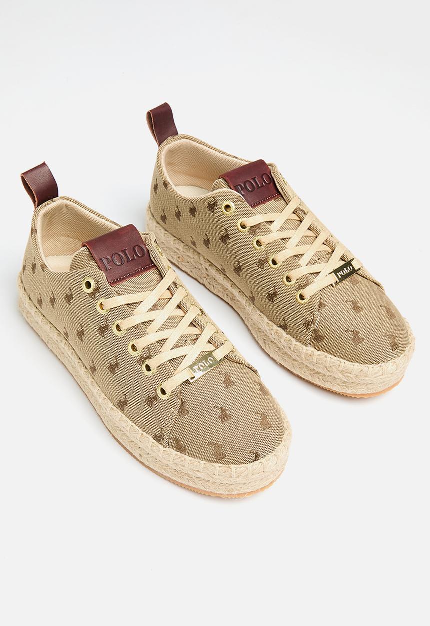 POLO - Espadrille lace up - stone