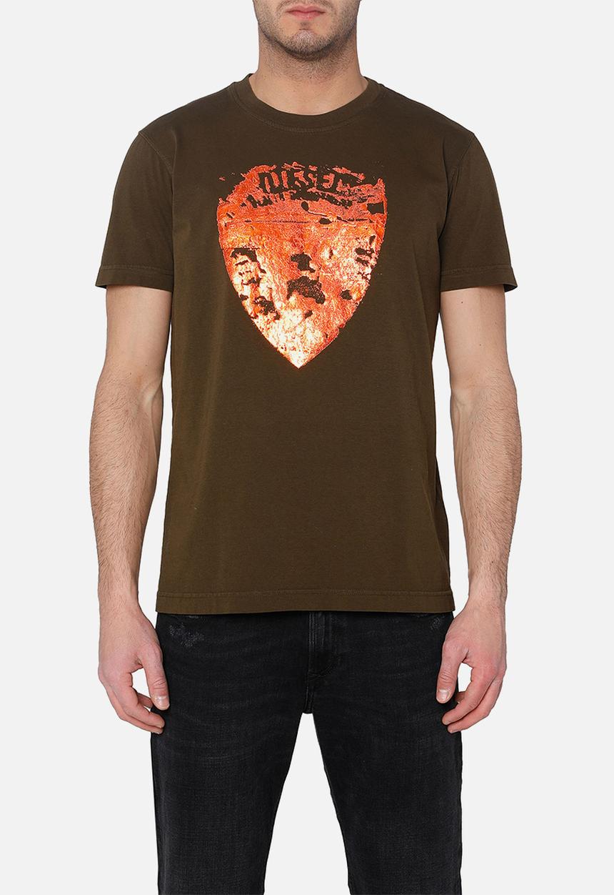 Diesel  - T-Diegor-G11 t-shirt slim fit - dark army brown