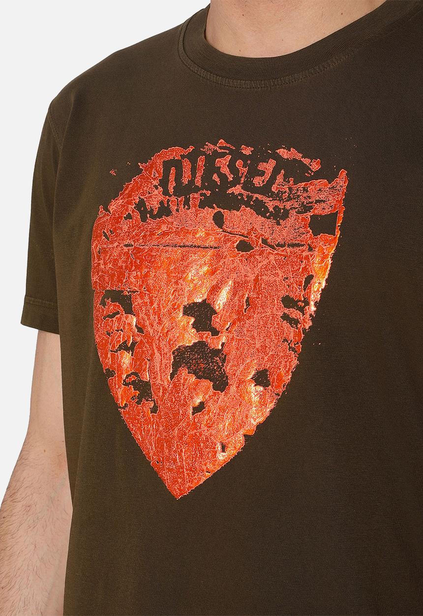 Diesel  - T-Diegor-G11 t-shirt slim fit - dark army brown