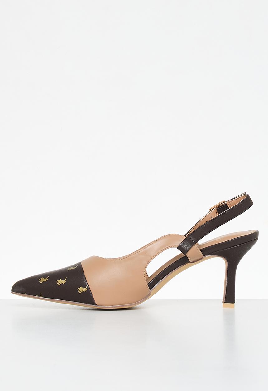 POLO - Monogram slingback - brown