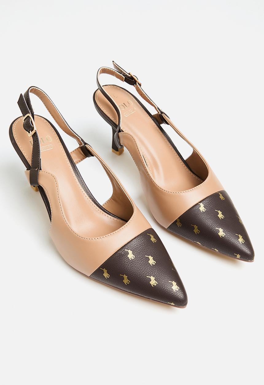 POLO - Monogram slingback - brown