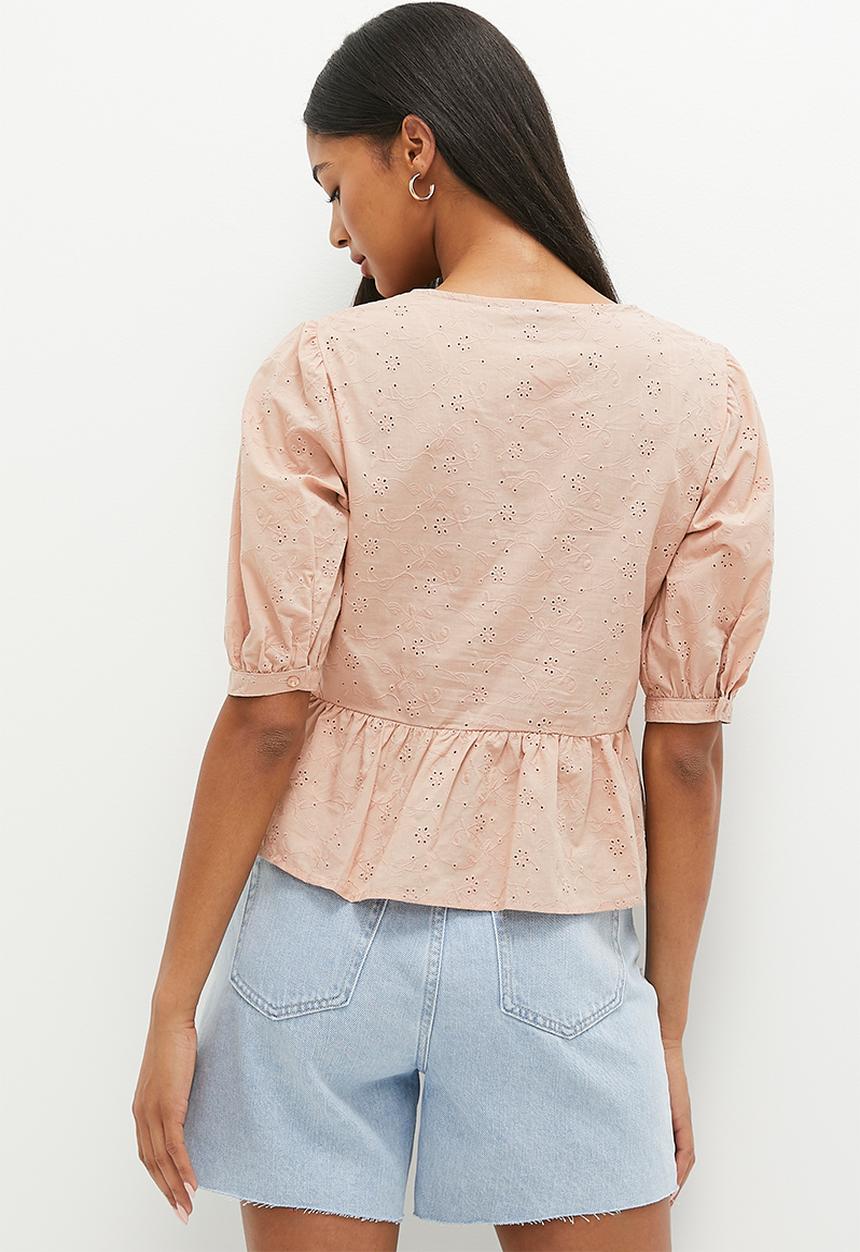 HAILYS - Puff sleeve blouse - rose