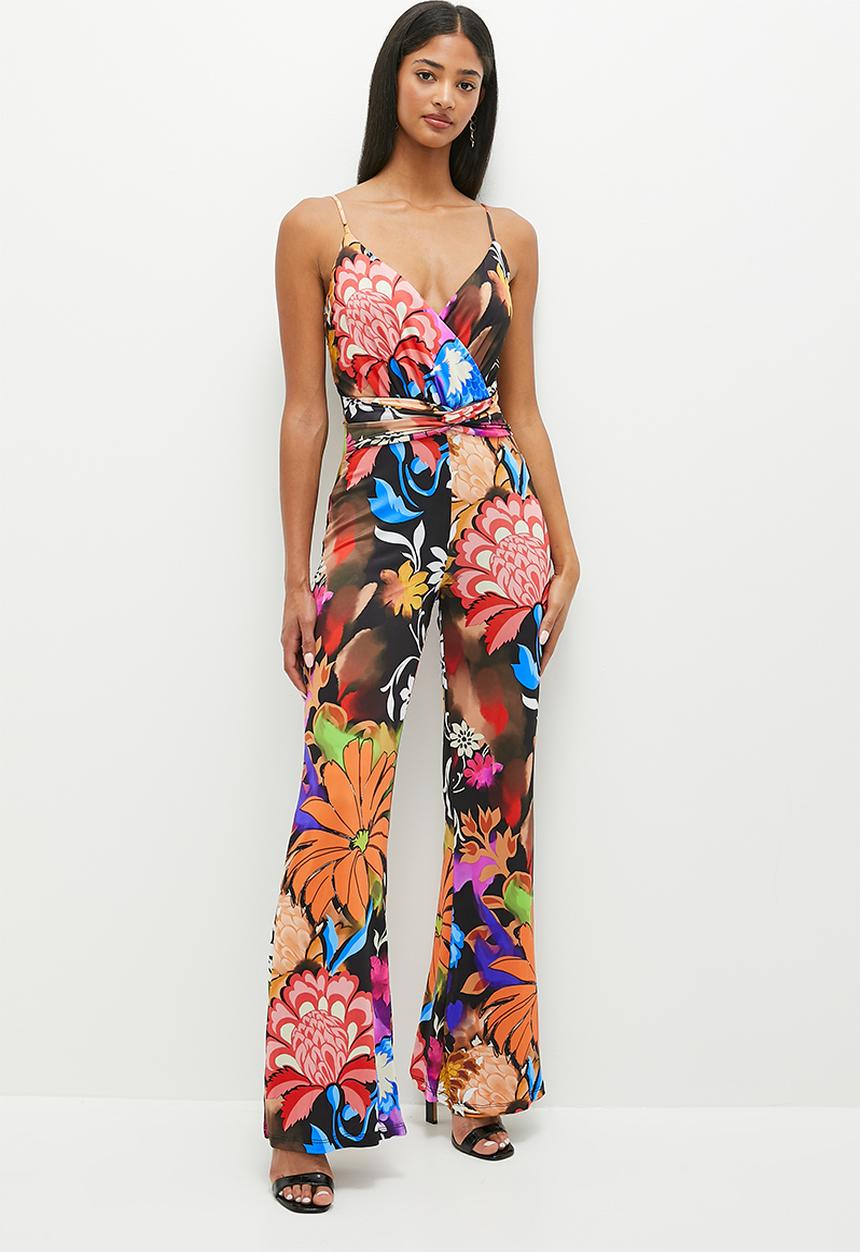SISSY BOY - Wrap jumpsuit with waist detail - multi
