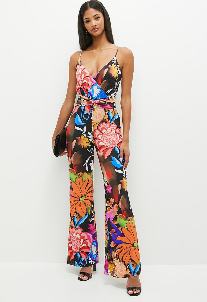 SISSY BOY - Wrap jumpsuit with waist detail - multi