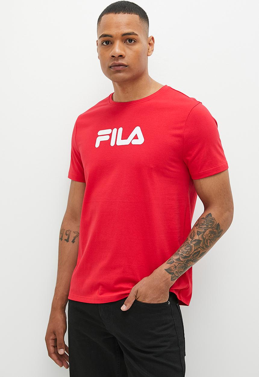 FILA - Mono deckle t-shirt fila - red 