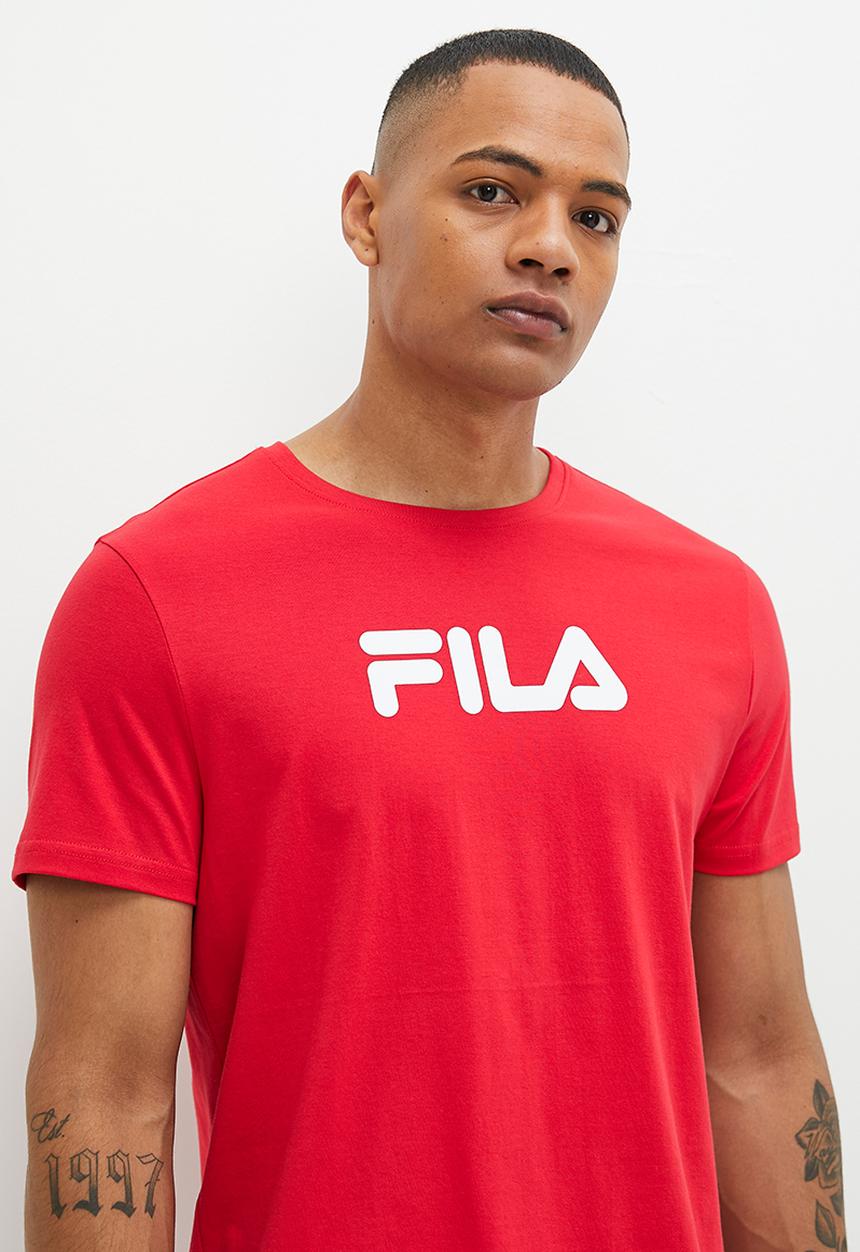 FILA - Mono deckle t-shirt fila - red 