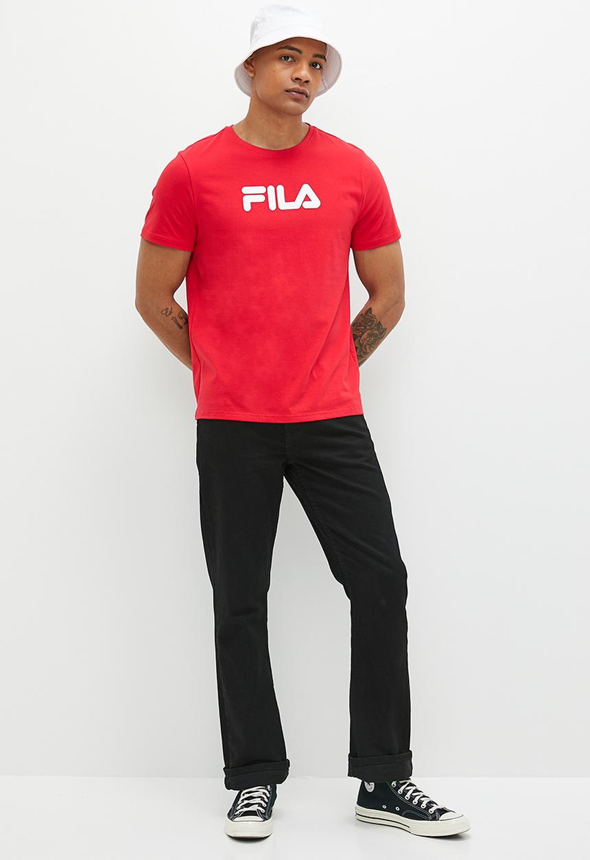 FILA - Mono deckle t-shirt fila - red 