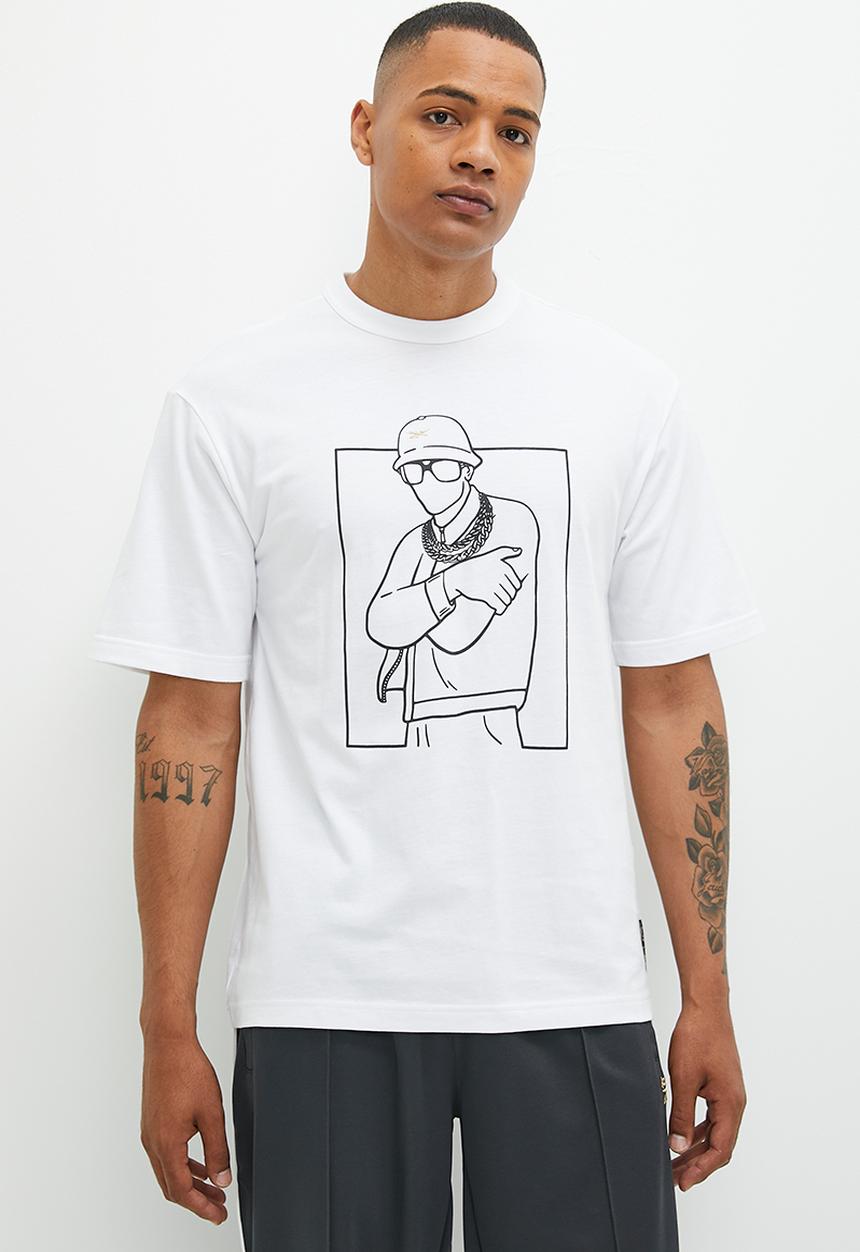 Reebok - HRN hip hop graphic tee - white