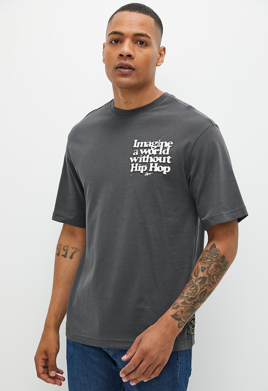 Reebok - HRN hip hop graphic tee - charcoal 