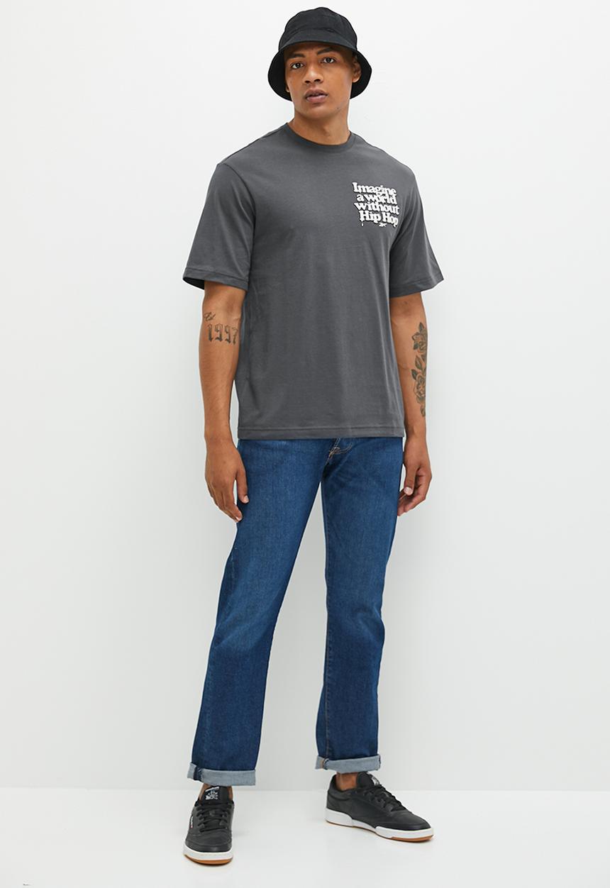 Reebok - HRN hip hop graphic tee - charcoal 