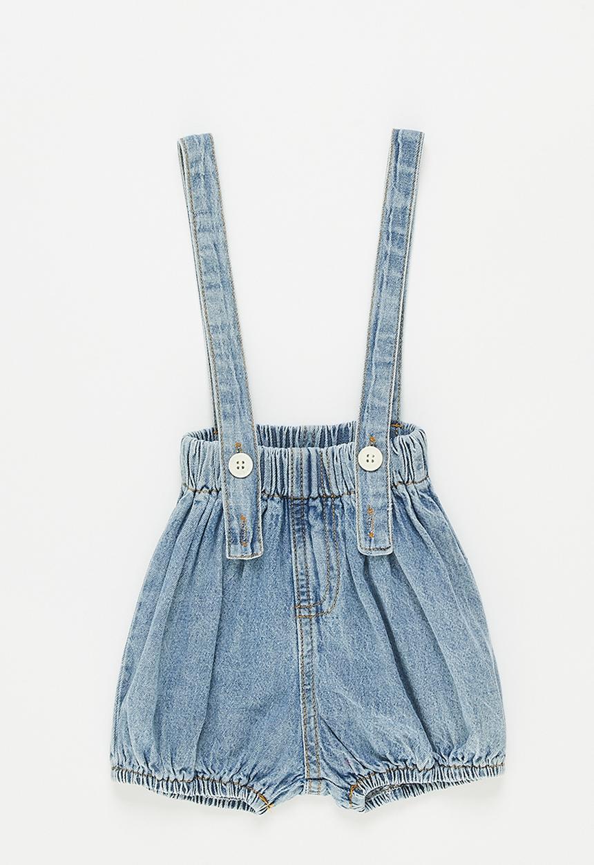 Pop Candy - Baby suspender shorts - blue