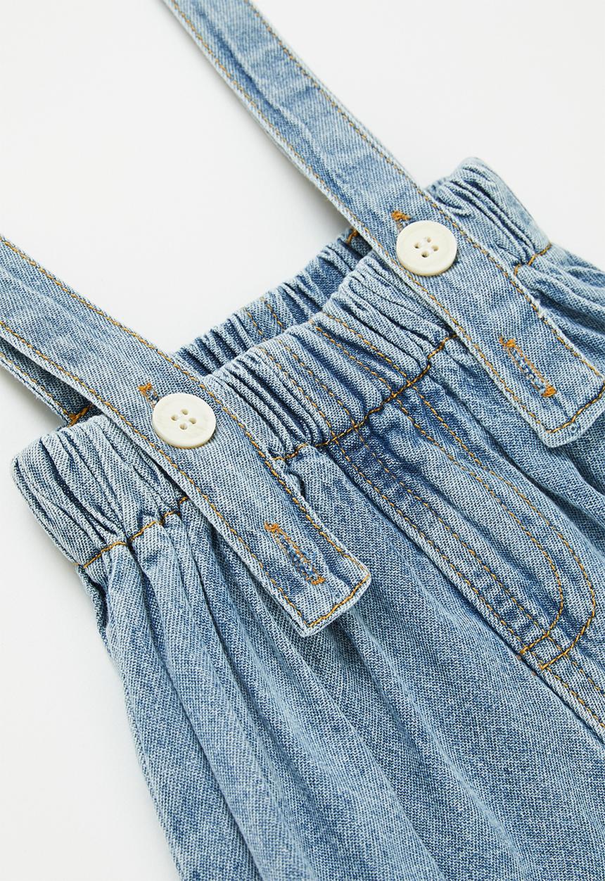 Pop Candy - Baby suspender shorts - blue