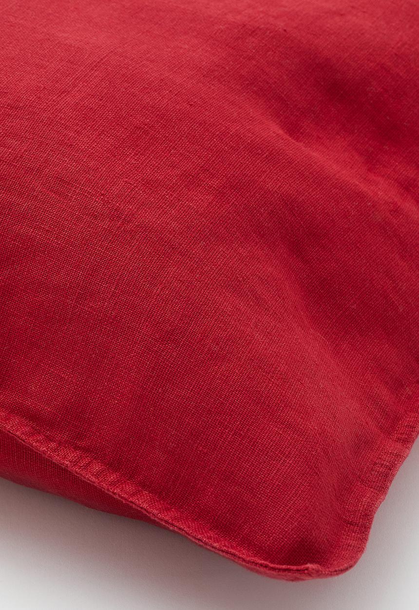 H&M - Washed linen cushion cover - red