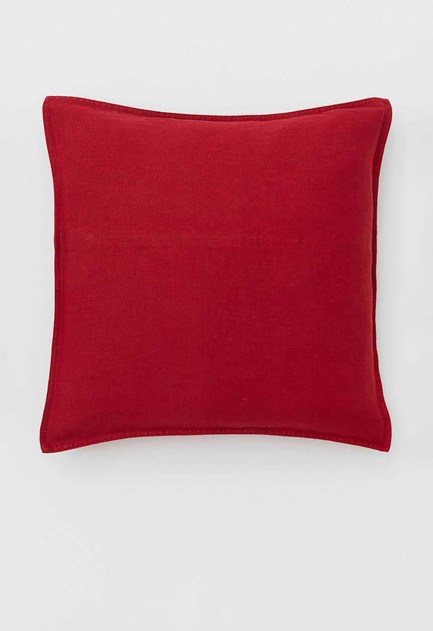 H&M - Washed linen cushion cover - red